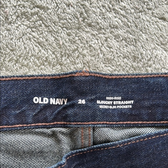 Old Navy High-Rise Button-Fly Slouchy Straight Cropped Jeans NWT 26 plus - Picture 2 of 12